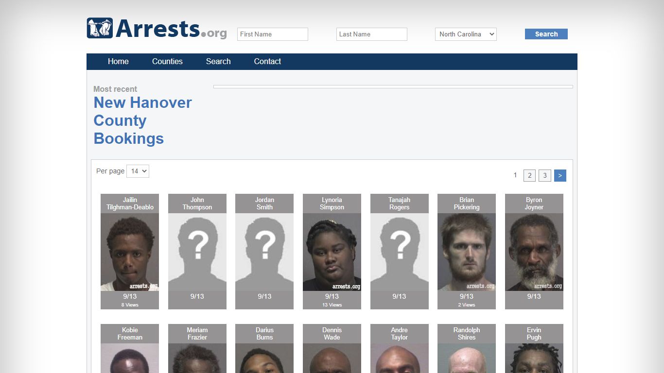 New Hanover County Arrests and Inmate Search